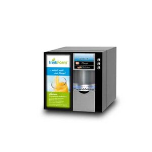 Wasserspender und Getränkeautomaten - Getränkeautomat Modell 2 ECO von trinkForm® zur Zubereitung von gekühlten Konzentraten und stillem Wasser, ausgestattet mit LED-Beleuchtung und Edelstahltastern