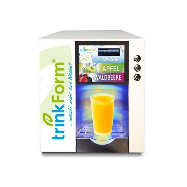 Modell SLIM SE Getränkeautomat trinkForm® Modell SLIM SE Getränkeautomat in Weiß für gekühlte Getränke auf Konzentratbasis